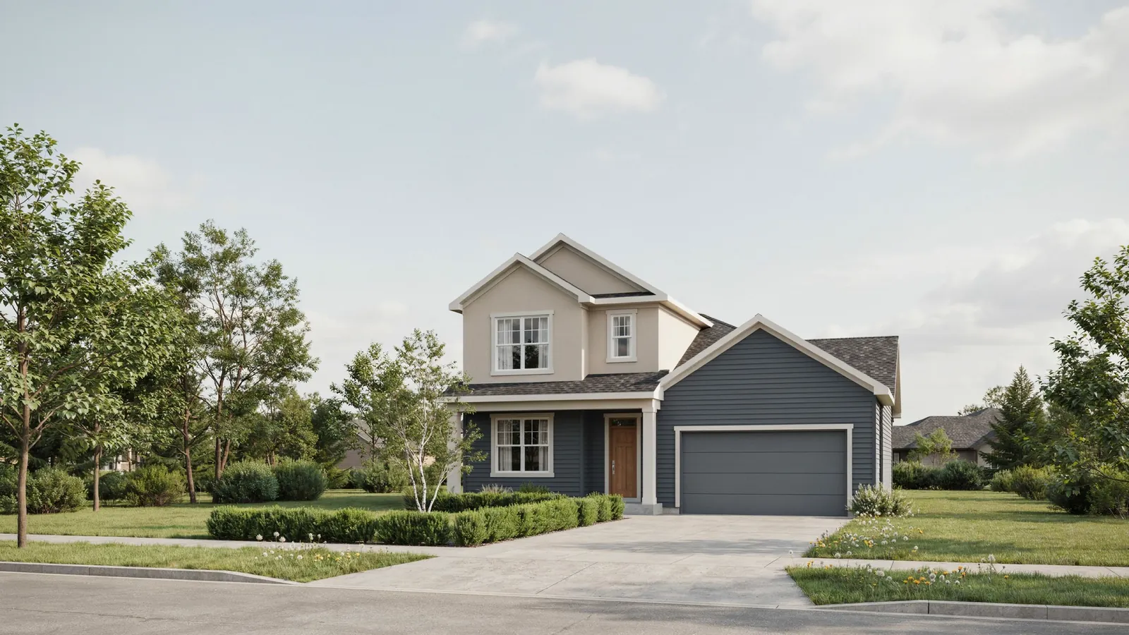 The exterior of a well kept two storey home being valued in Medicine Hat